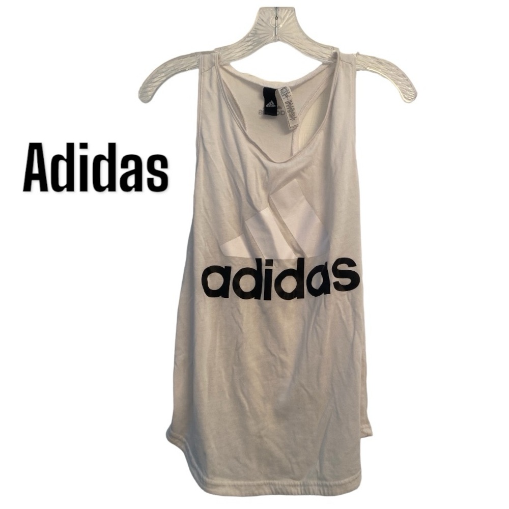 Adidas White Tank Top With Racerback XS